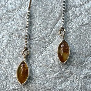 Baltic Amber Earrings Sterling Silver -Amber Jewelry-Gift for her